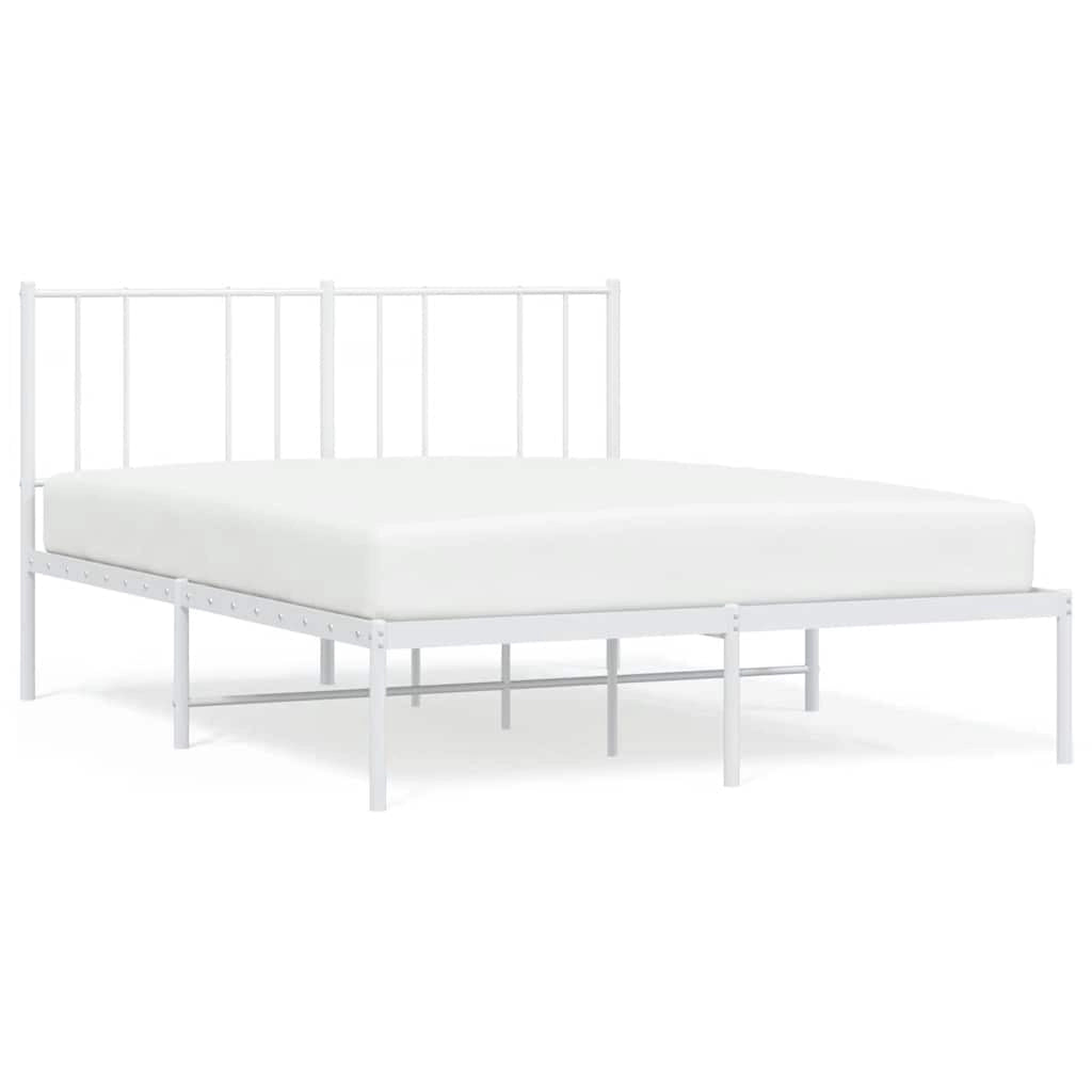 Giroletto con Testiera in Metallo Bianco 120x200 cmcod mxl 127342
