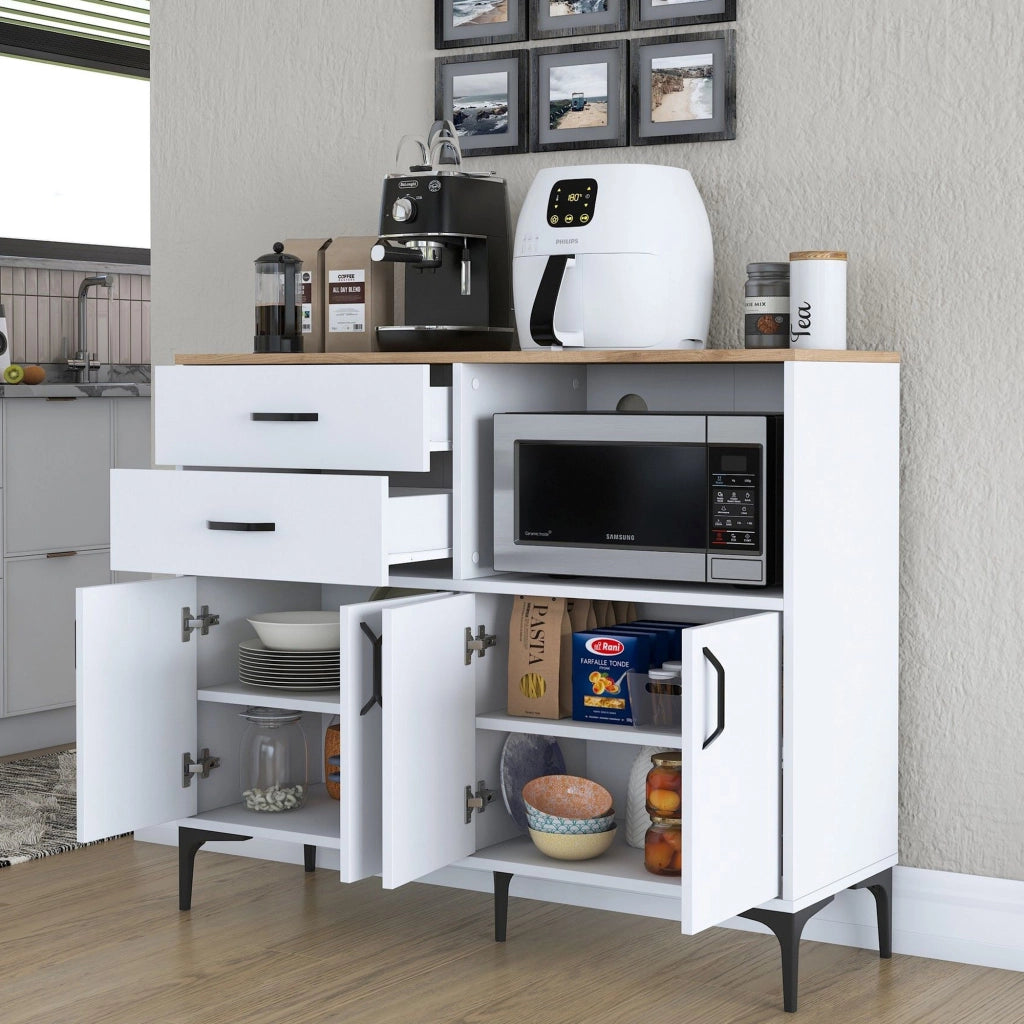 Madia Cavriana, Credenza 2 Cassetti, 120x40x99h cm Bianco