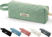 Etui a corduroy per ragazze e adolescenti, etui per la scuola, etui per ufficio (verde)