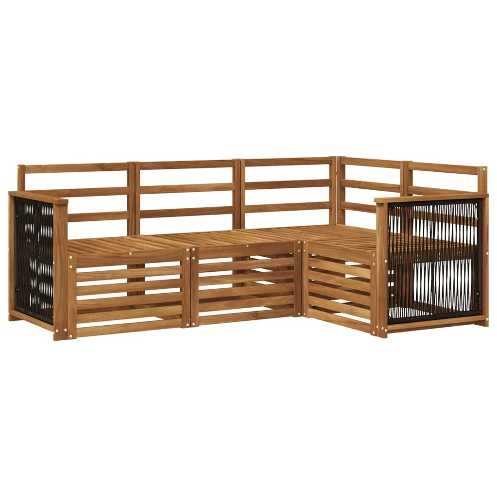 Set divani 4 pcs Legno di Acacia Massello 3384290