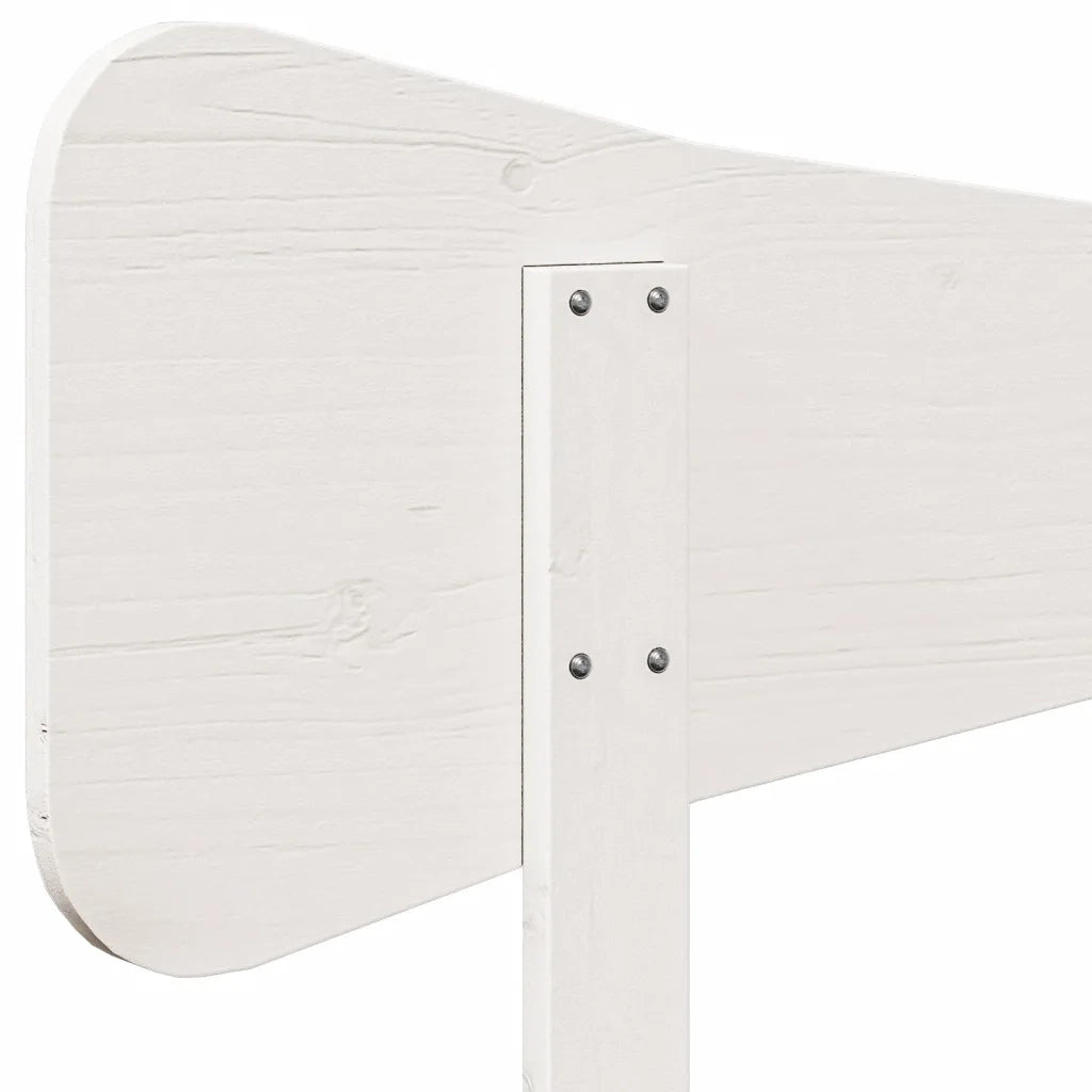 Testiera-Testata-Testiera Decorativa Bianca 180 cm in Legno Massello di Pino