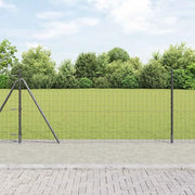 Recinzione con Posto Grigio 1 x 25 m Acciaio
