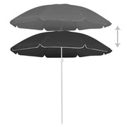 Ombrellone Giardino-Ombrello da Balcone con Palo in Acciaio Antracite 180 cm 733373