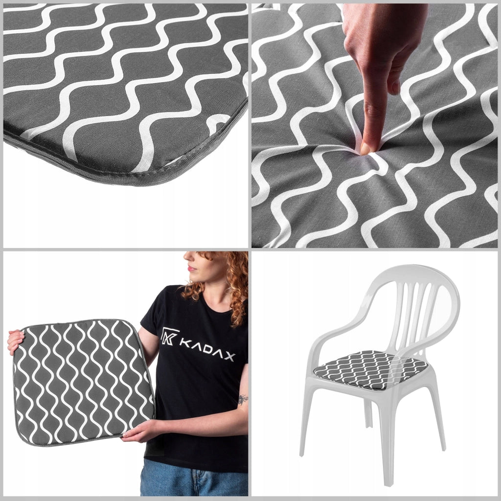 Cuscino per sedia da giardino KADAX, balcone, terrazzo, giardino, 40x38 cm, comodo