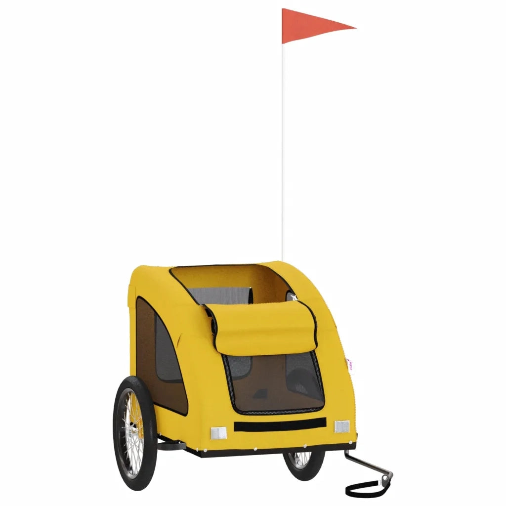 Rimorchio da Bici per Animali Giallo Oxford e Ferro CFW5696829
