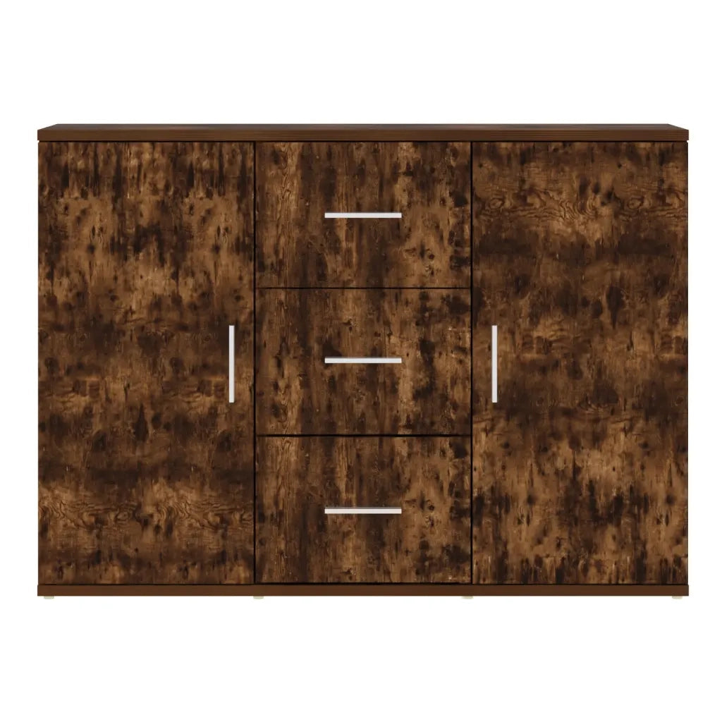 Credenza Rovere Fumo 91x29,5x65 cm in Legno Multistrato