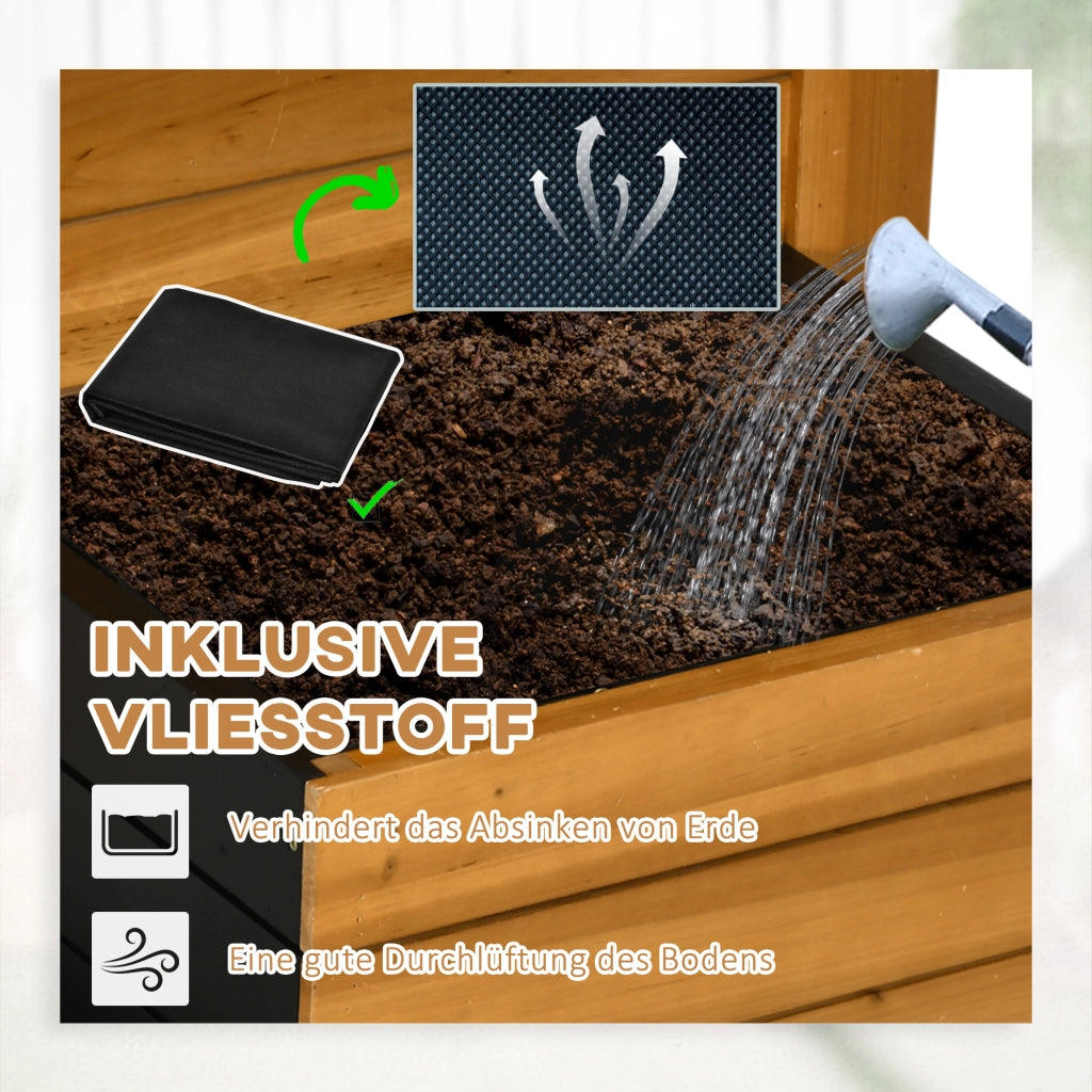 Hochbeet da giardino con vasche ¨C zephmum ¨C 79.5x49.5x80 cm