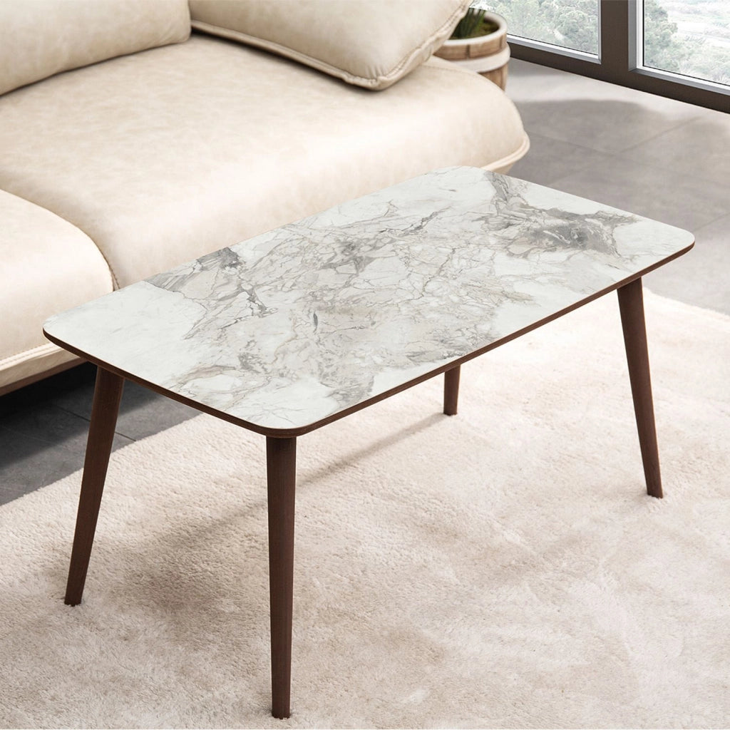 Tavolino in legno "Luci" 100 x 53 x 45 cm - Bianco