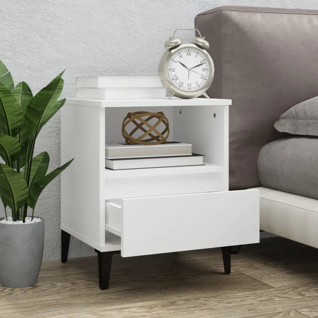 Comodini 2 pz in Bianco 40x35x50 cm 821811
