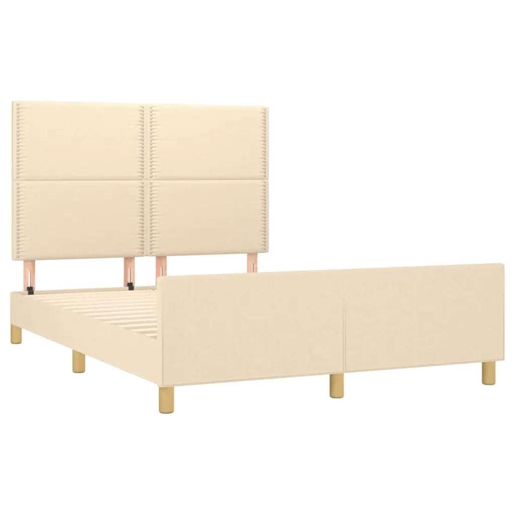Giroletto senza Materasso Crema 140x200 cm in Tessuto
