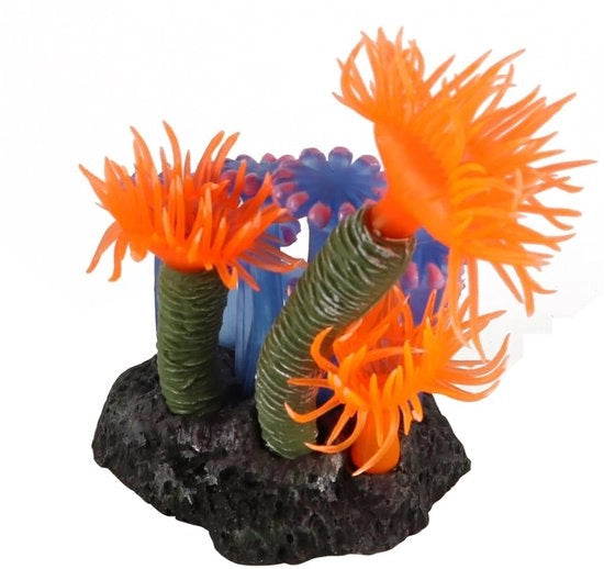 Decorazione per acquario con piante artificiali in silicone - alta simulazione - aspetto naturale - dimensioni 6x5x8 cm