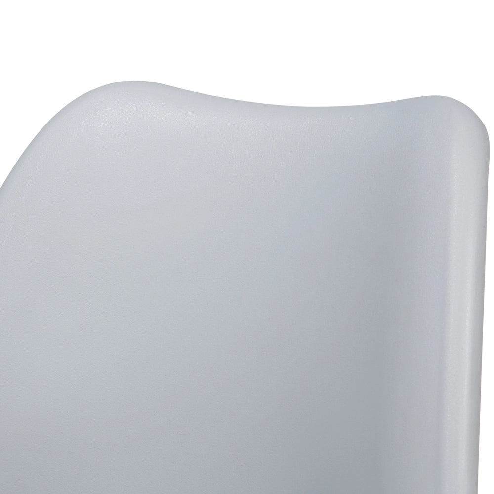Set di 2 Sedie da Pranzo Ecopelle colore Grigio con  Gambe in Legno Lucide soggiorno sala da pranzo