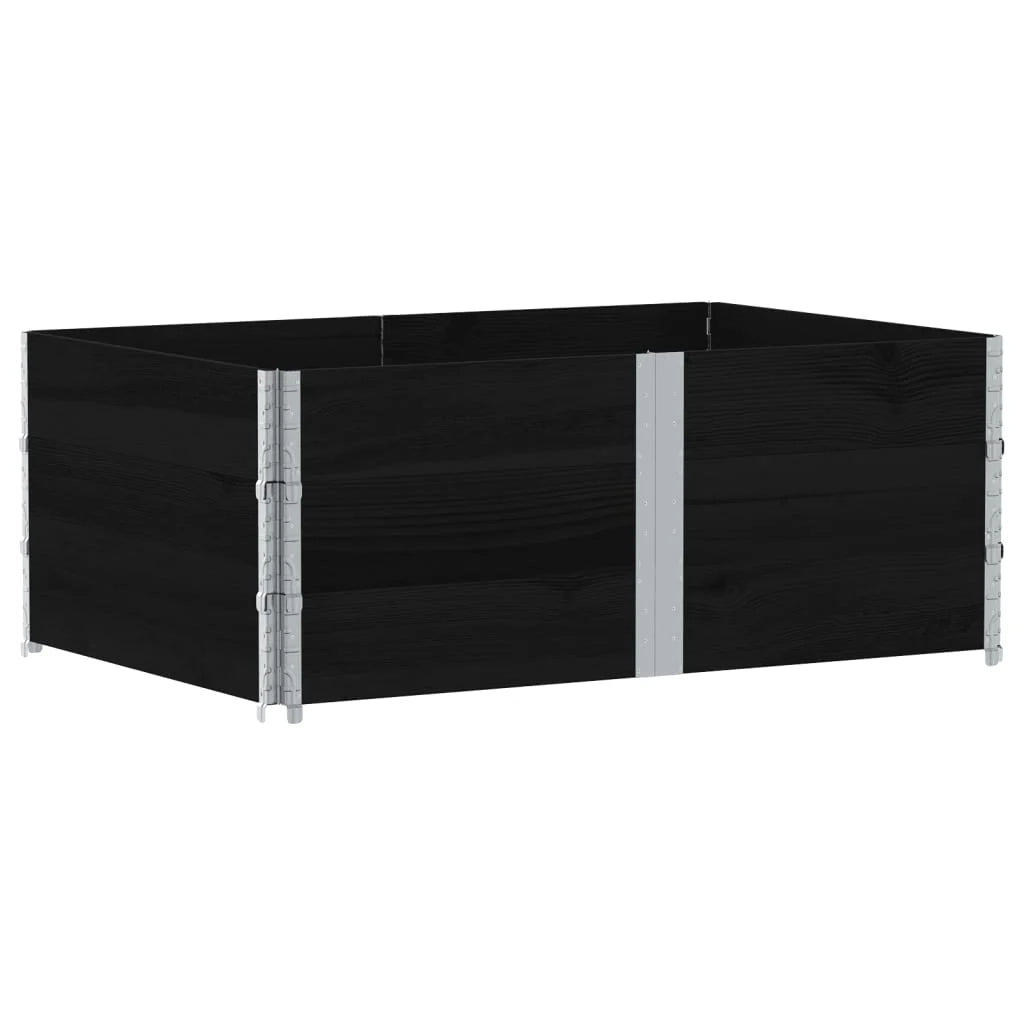 Fioriera rialzata per piante fiori terrazza giardino 150 x 100 cm legno massello di pino nero 02_0037425