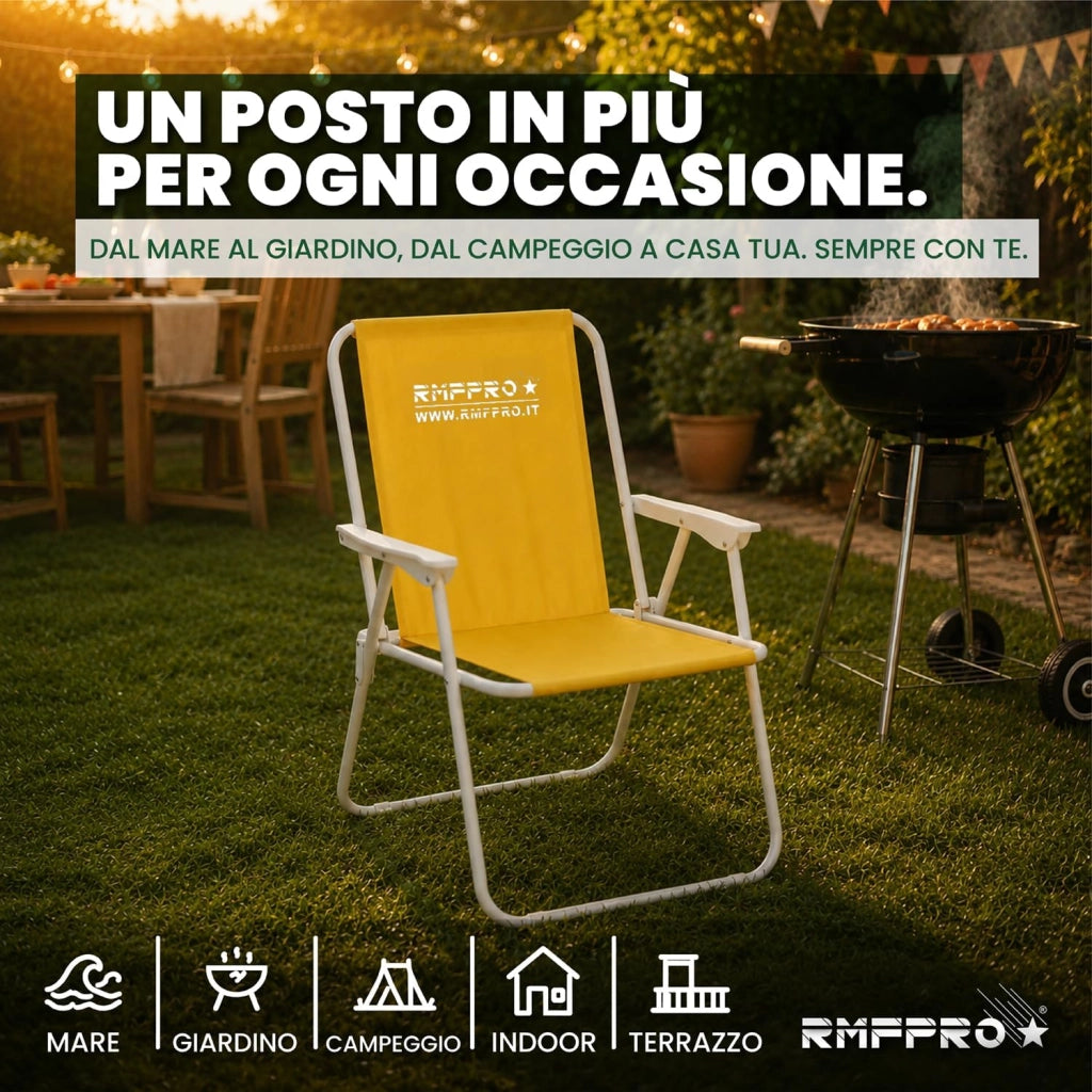 RMF PRO SEDIA PIEGHEVOLE DA SPIAGGIA GIALLA