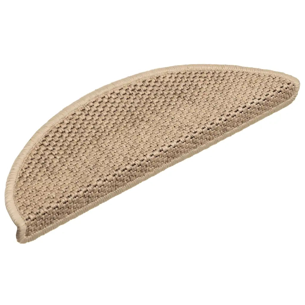 Tappeti Autoadesivi Scale Aspetto Sisal 15 pz 56x17x3 cm Sabbiacod mxl 127328