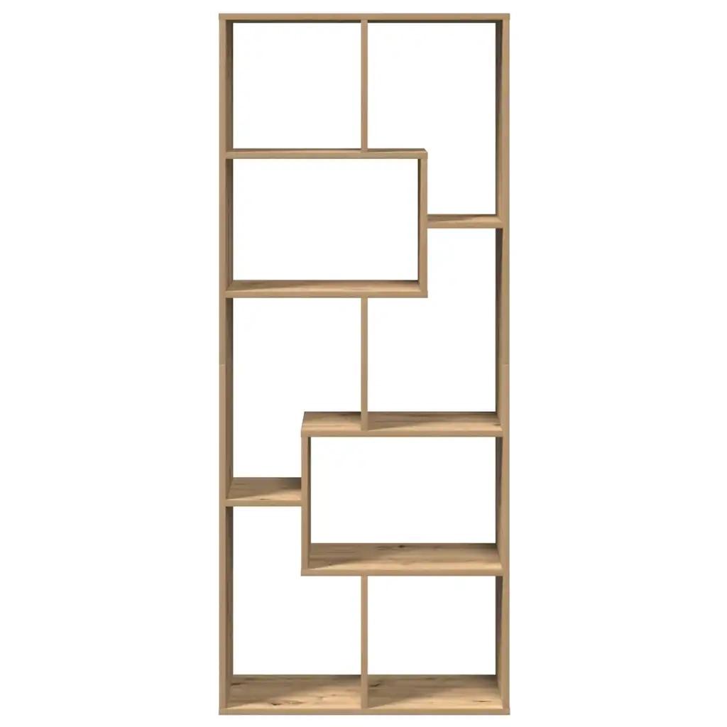 Libreria Divisorio-Scaffale per Libri-Mobile di Stoccaggio Rovere Artigianale 67x25x161,5 cm Truciolato