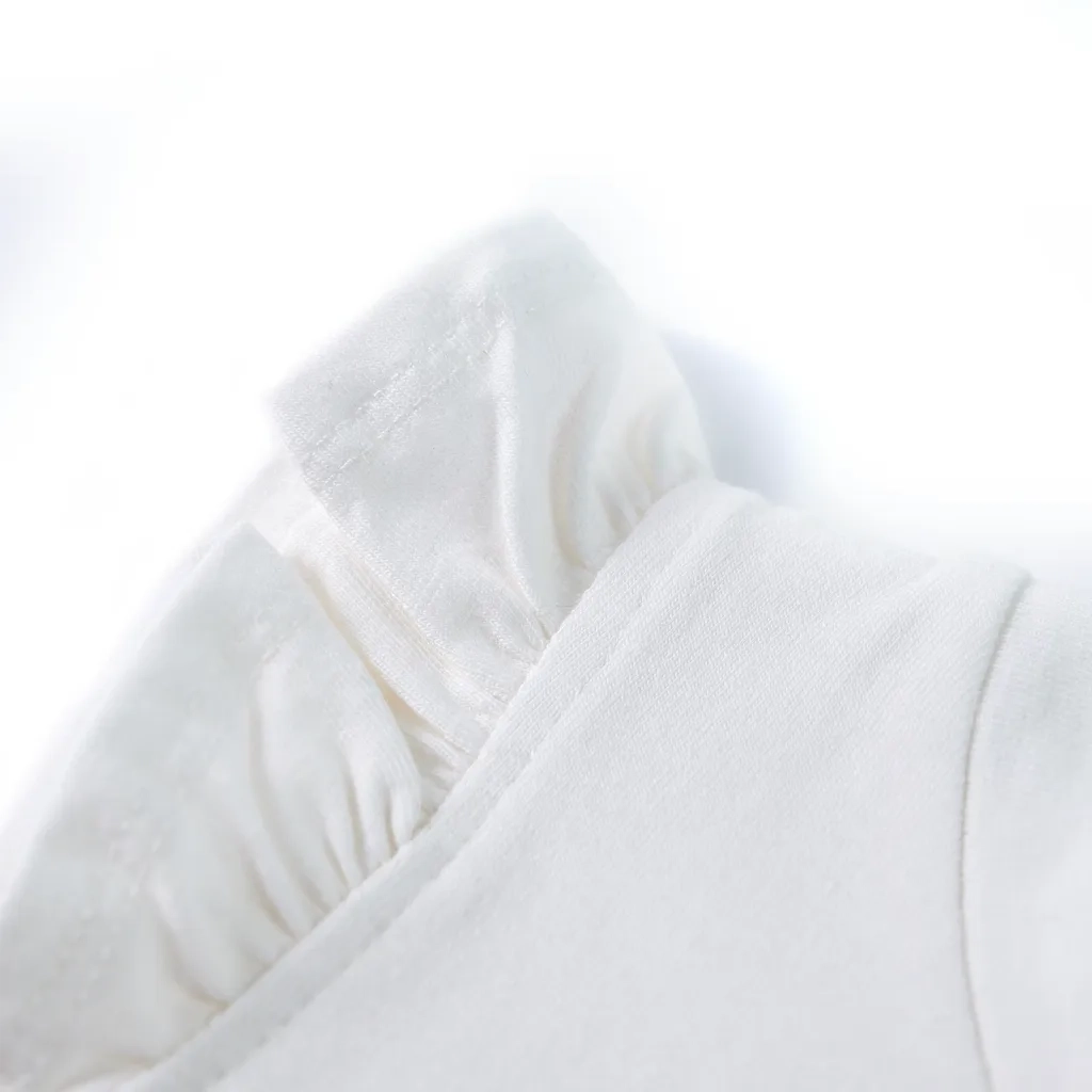 Maglietta da Bambina Maniche Volant Ecru 140 11323