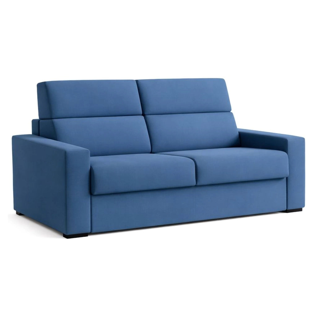 Sonico, Divano Letto 2 Posti Sfoderabile Made in Italy, 200x95 cm blu