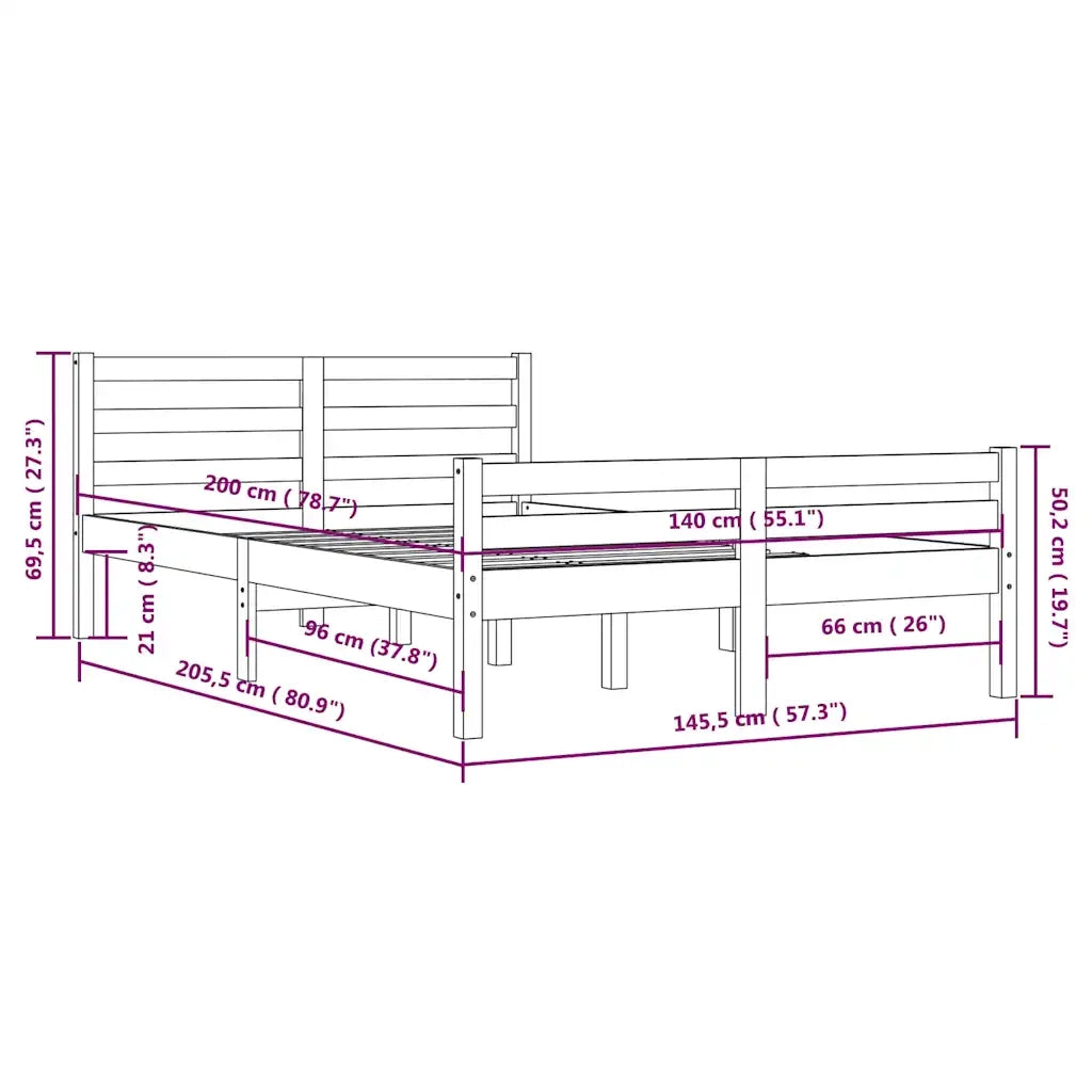 Giroletto Bianco in Legno Massello 140x200 cm cod mxl 31734