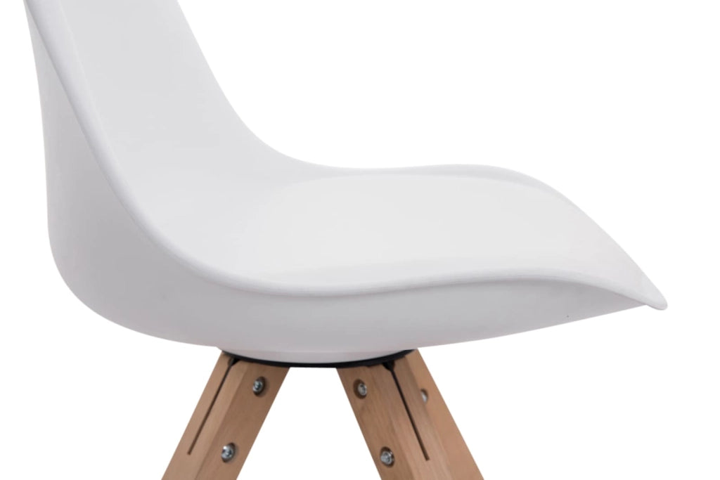 Set di 4 sedie Toulouse in similpelle Square bianco,natura
