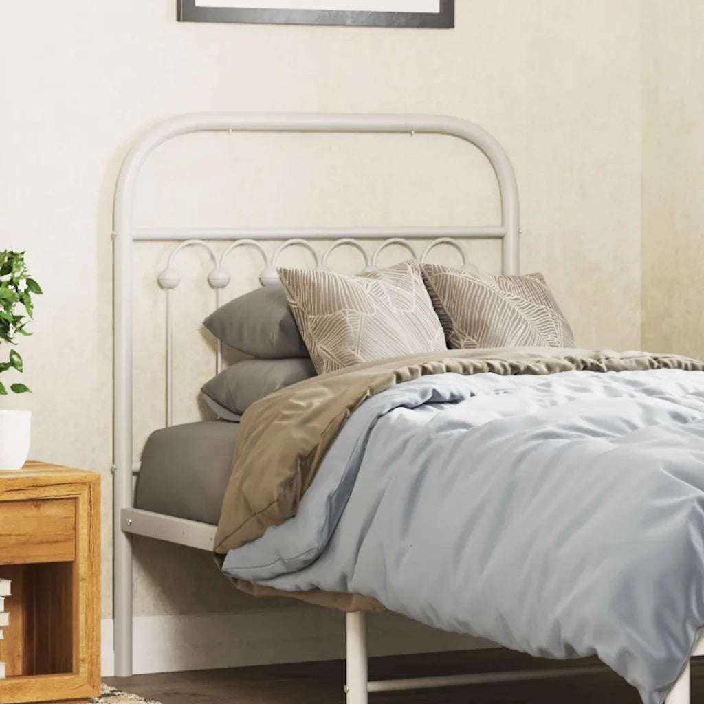 Testiera | Testata di Ricambio in Metallo Bianco 75 cm