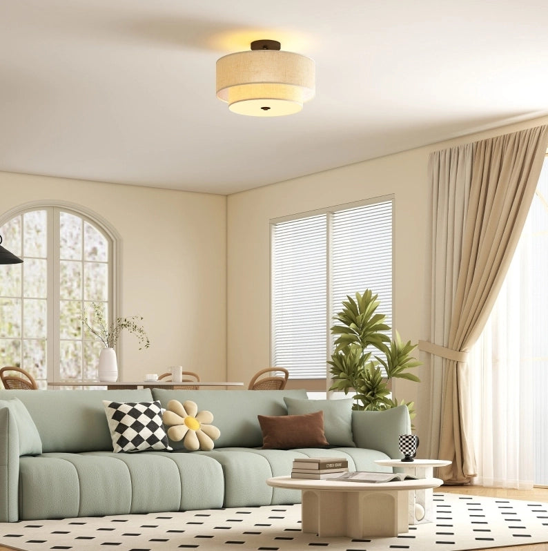 Lampada da soffitto moderna bianco crema Ø 40 cm