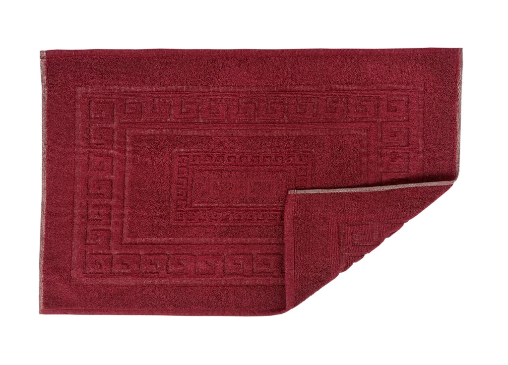 Tappeto Da Bagno Disegno Torino Colore Bordeaux - 60x120 - Bordeaux