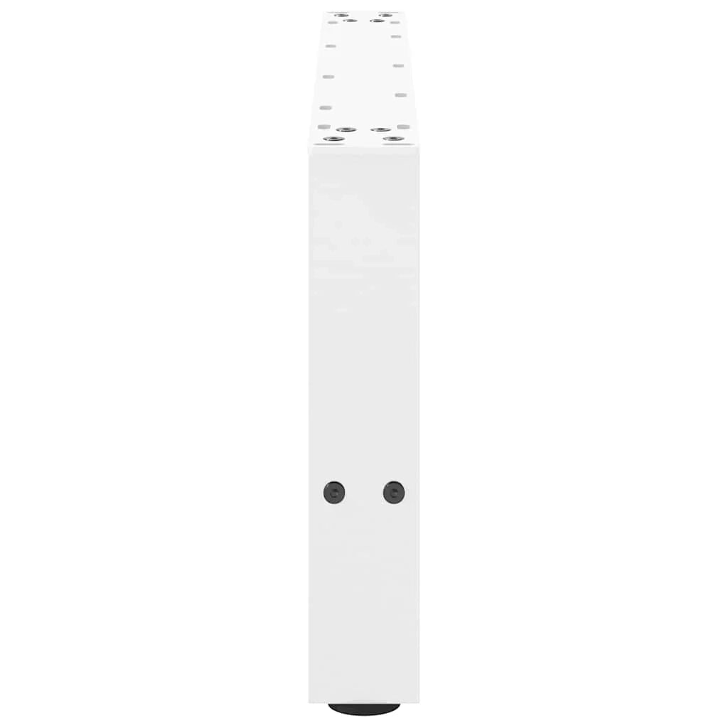 Set di 2 gambe per tavolino da caffè moderne con piedini regolabili 70 x 31 cm acciaio bianco 02_0057509