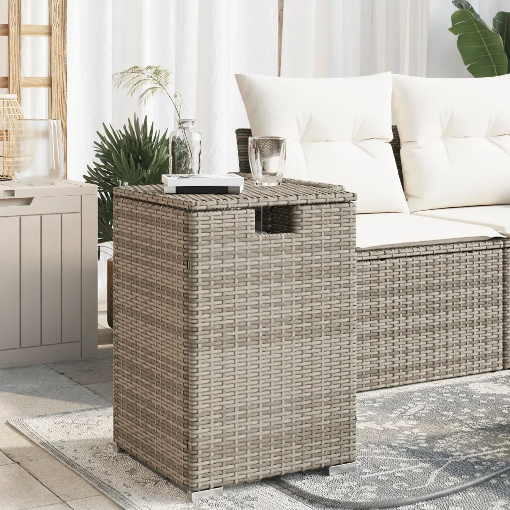 Tavolino da Giardino | Tavolo Copri Serbatoio Propano Grigio 40x40x60 cm in Polyrattan