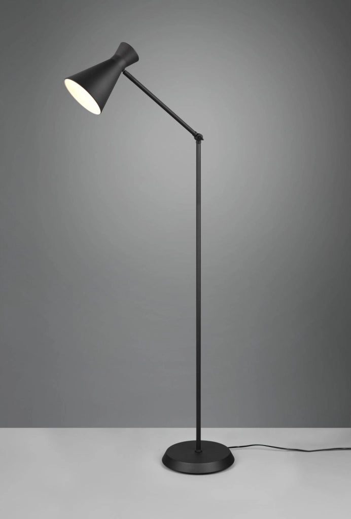 ENZO PIANTANA DIFFUSORE DOPPIO CONO METALLO NERO H. 150CM 1 LUCE ATTACCO E27