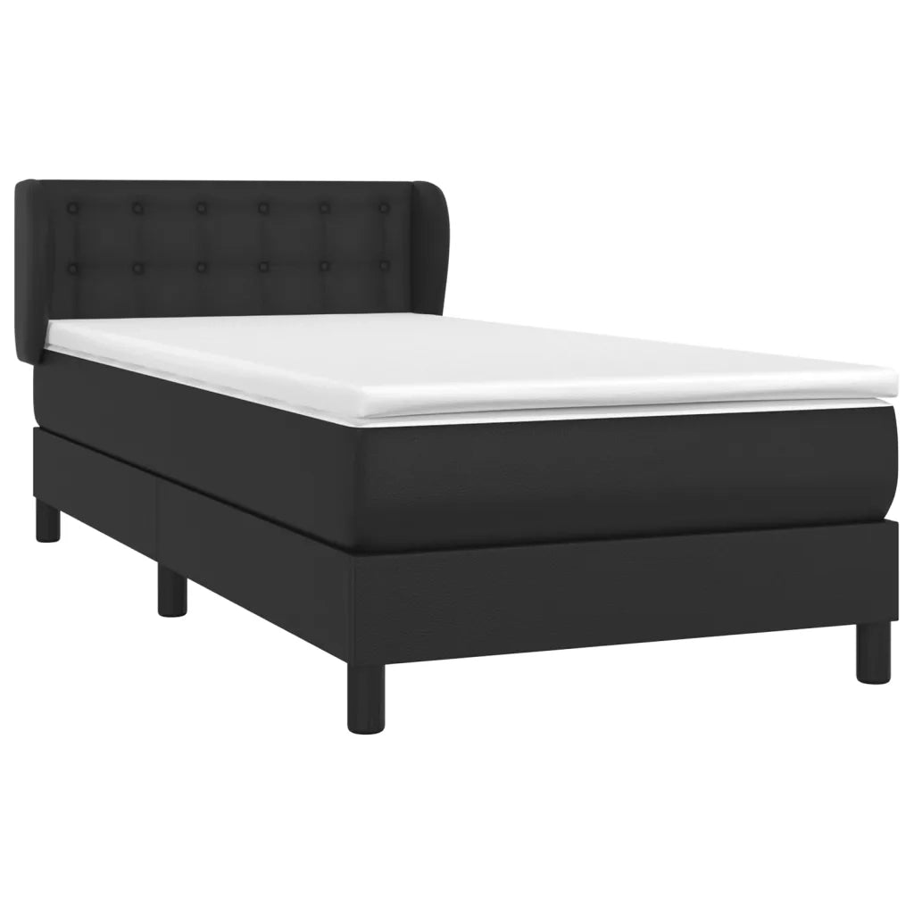 Giroletto a Molle con Materasso Nero 100x200 cm in Similpellecod mxl 74096