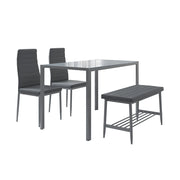 Vicco Set di tavoli da pranzo Grigio 120 x 70 cm Set di 4 pezzi