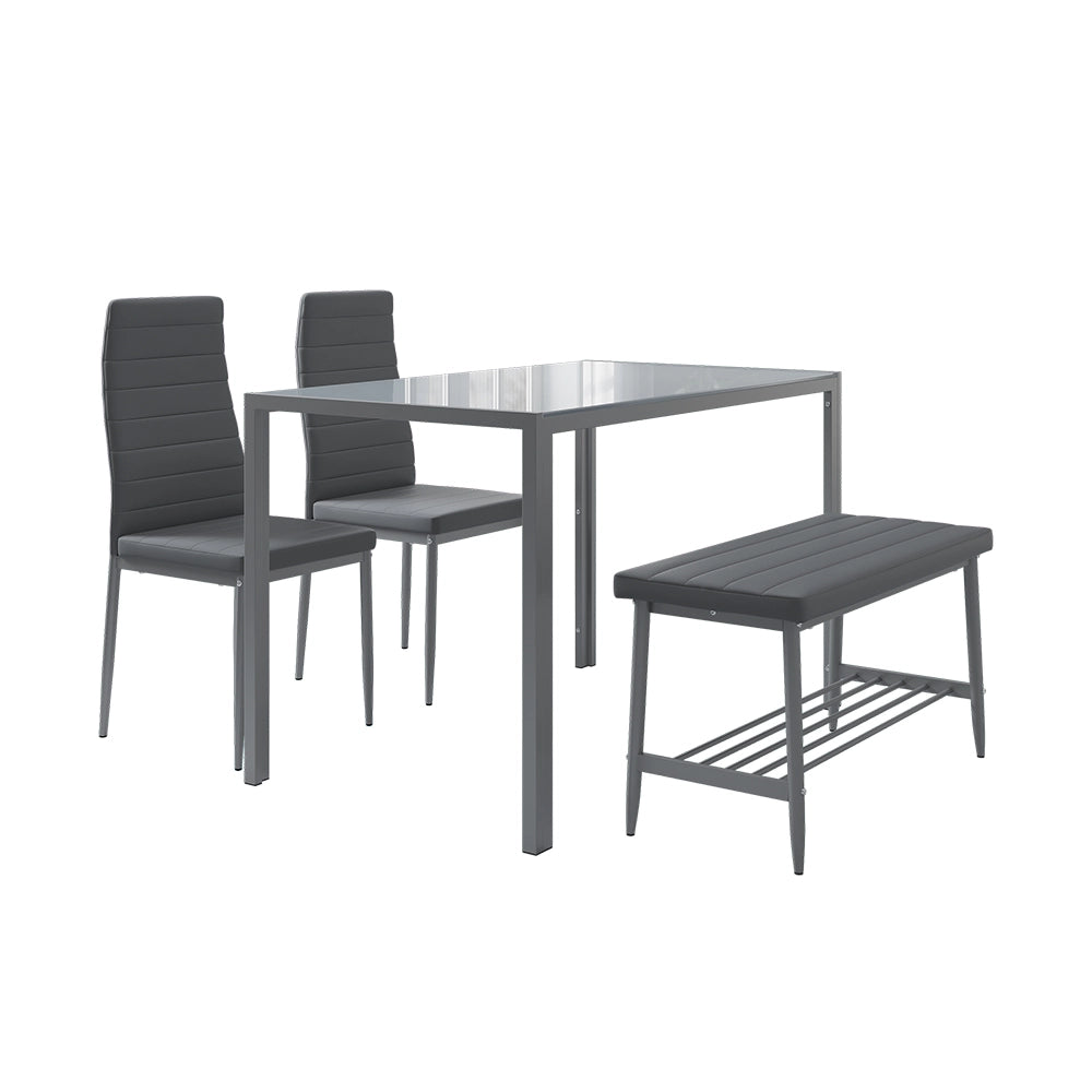 Vicco Set di tavoli da pranzo Grigio 120 x 70 cm Set di 4 pezzi