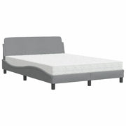 Letto matrimoniale | Letto per adulti | Letto con Materasso Dover Grigio Chiaro 140x190cm Tessuto