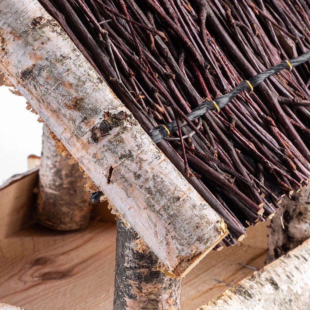 KADAX Grande mangiatoia per uccelli in legno da appendere, decorazione da giardino.