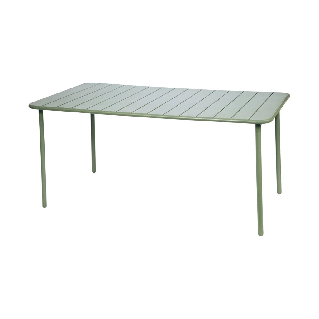 Tavolo da giardino in metallo 6-8 posti, 160cm, verde