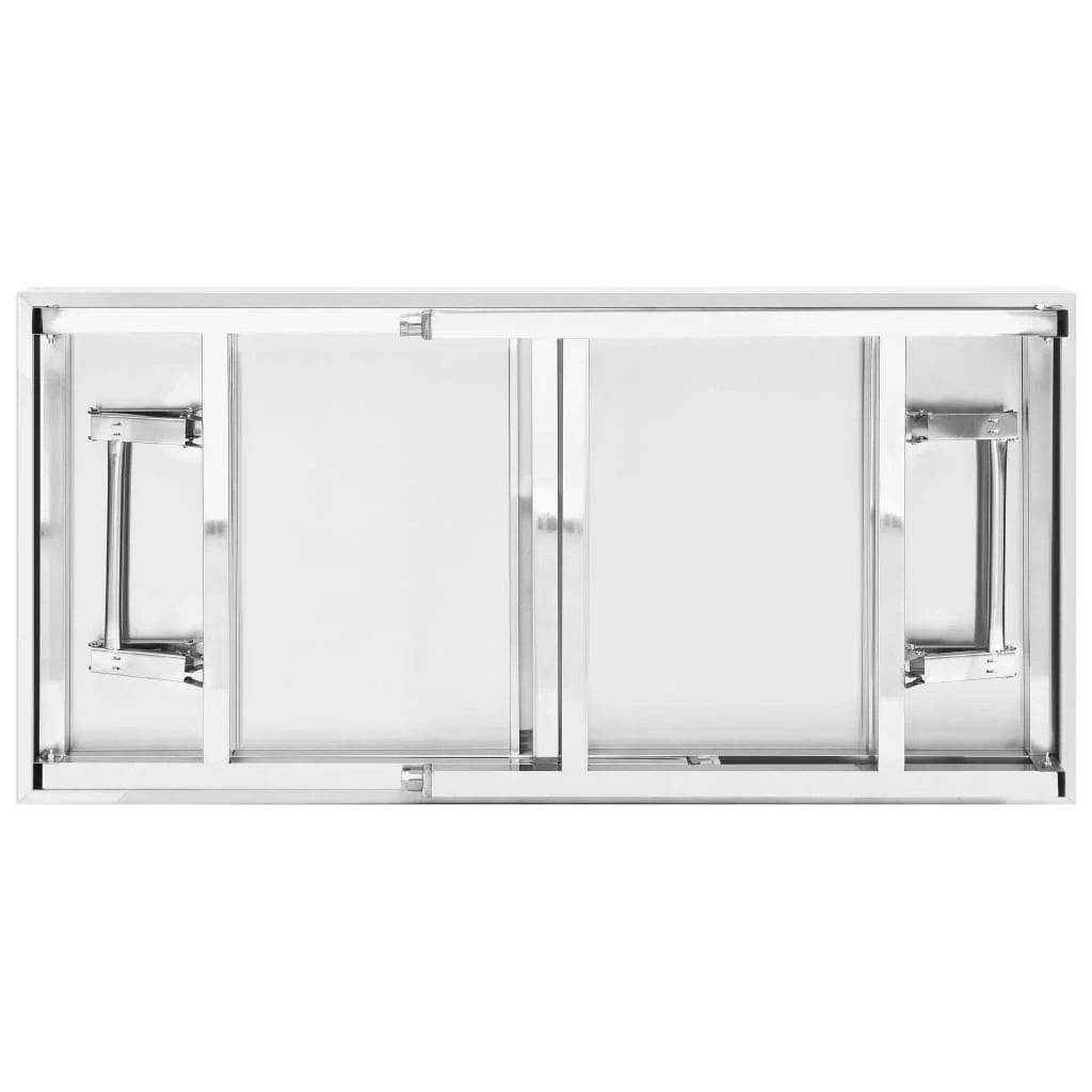 Tavolo da lavoro professionale da cucina con ripiano 120 x 60 x 115 cm acciaio inox 02_0045423