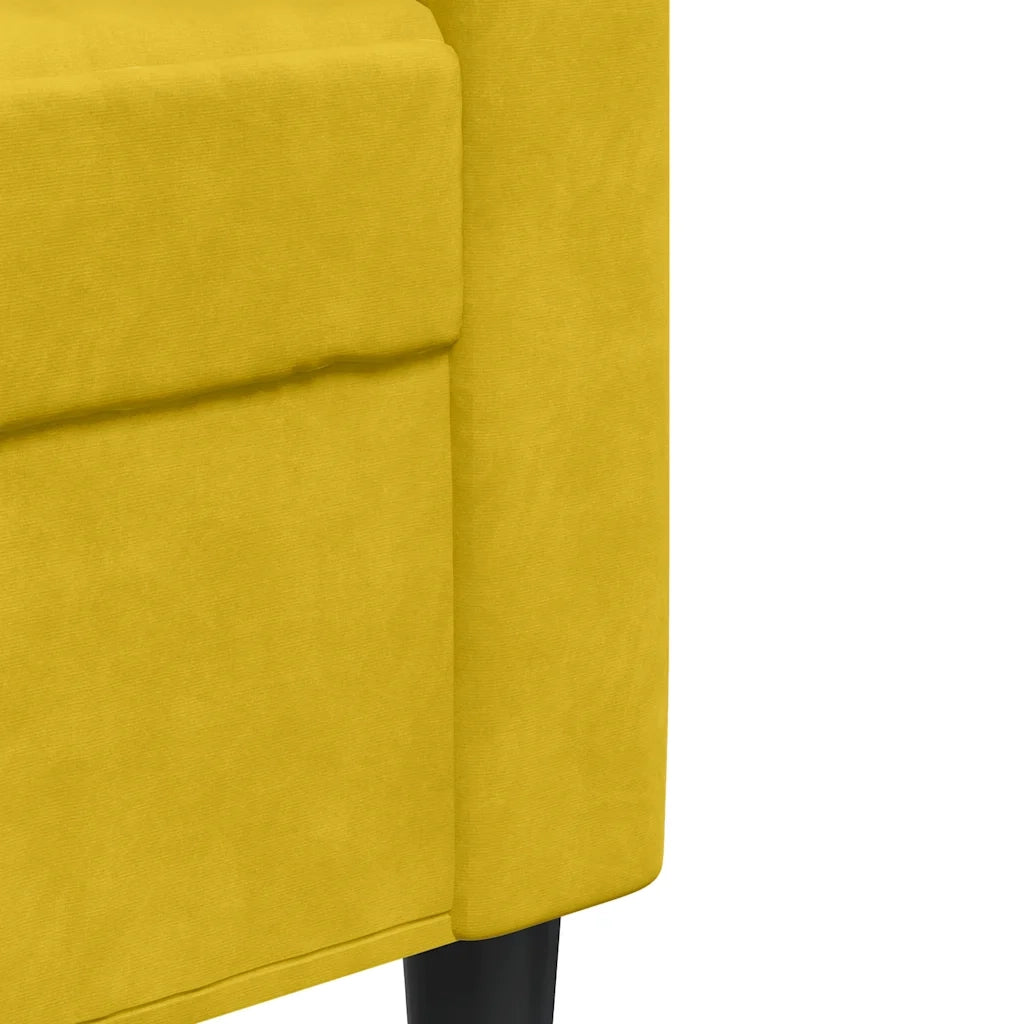 Divano | Divano da soggiorno | Sofa a 2 Posti giallo 140 cm in Velluto