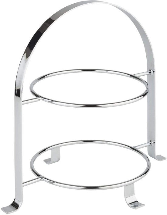 Etagère a doppio piano - presentazione elegante - 1 pezzo - metallo