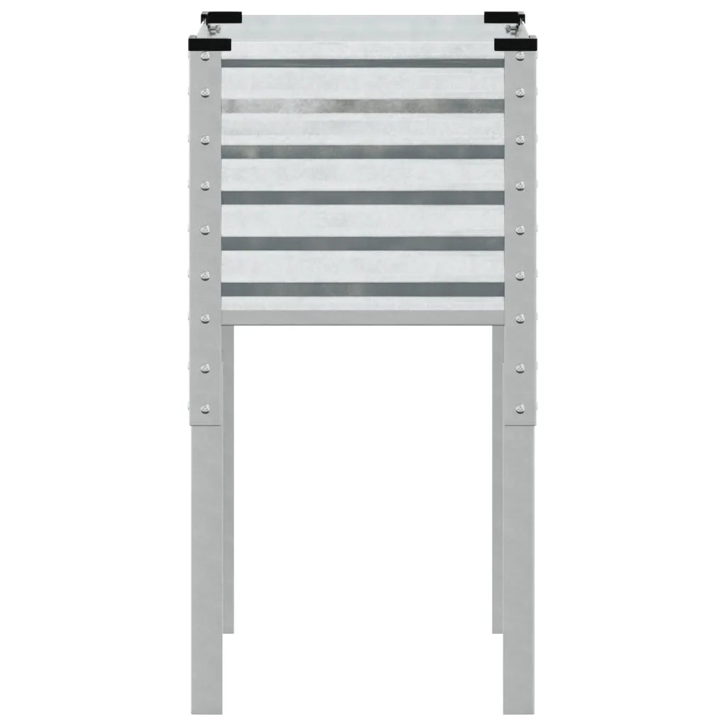 vidaXL Fioriera da Giardino 45x45x88 cm in Acciaio Zincato