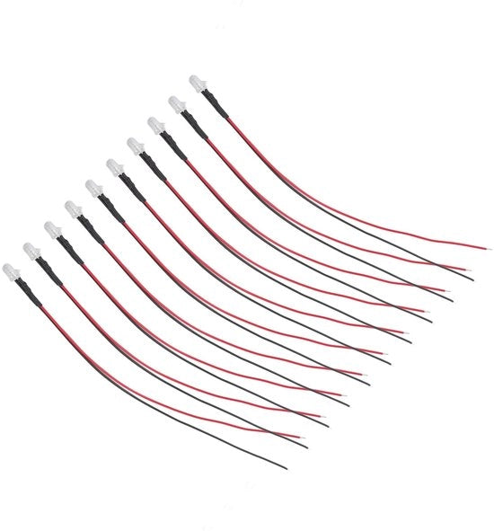 LED a LED diodi con alta luminosità - 5mm - 10 pezzi - Durata 20.000 ore - 5-12V - per decorazione/di proprio - LED