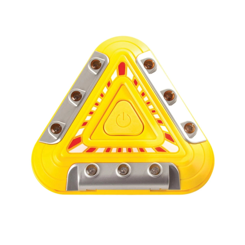 Trade Shop - Triangolo Di Emergenza Per Auto A 9 Led Ricaricabile Segnale Pericolo Magnetico -
