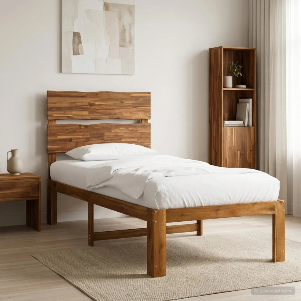 Letto Singolo con Testiera ROSTOCK Naturale 80 x 200 cm 903495