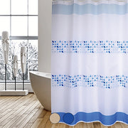 TENDA PER DOCCIA IN TESSUTO POLIESTERE PORTO- cm 180x200 Blu- SPIRE- pezzi 1