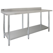Tavolo in acciaio Inox da Cucina Commerciale Piano Cucina Ristorante - 210 cm