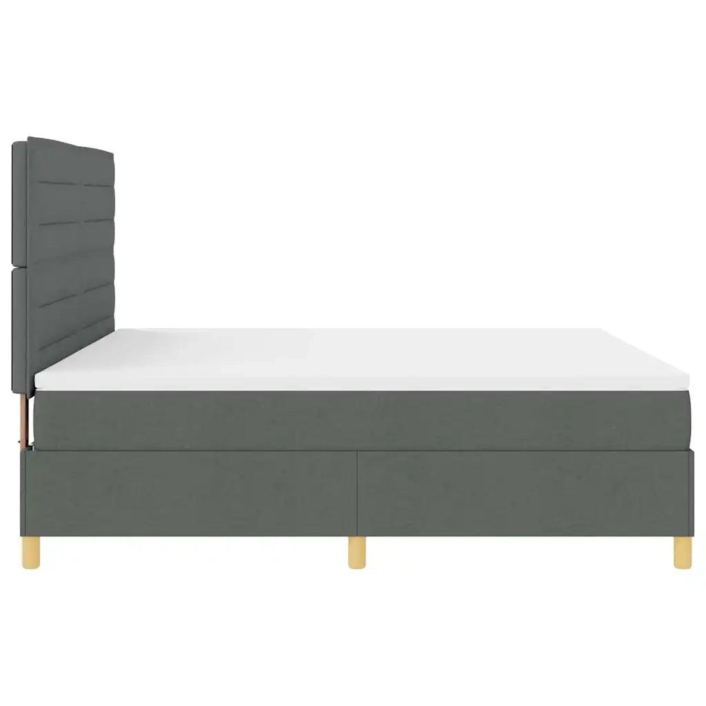 Letto a Sorgente LED Grigio scuro 180 x 200 cm Tessuto 3343041