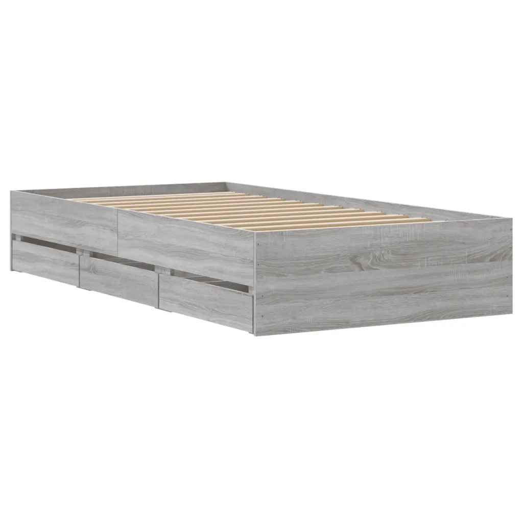 Giroletto Cassetti Grigio Sonoma 75x190 cm Legno Multistrato 3207334