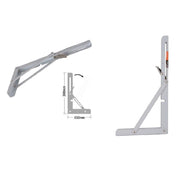 Trade Shop - Reggimensola Supporto Staffa Metallo Pieghevole Regolabile 30x15cm Bianco 91289 -