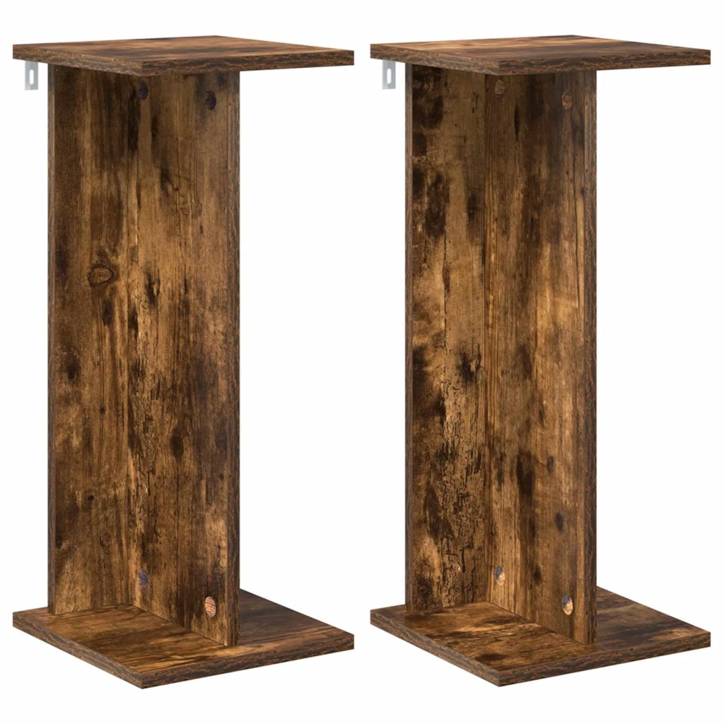 Supporto per piante 2 pcs Quercia Affumicata 899667