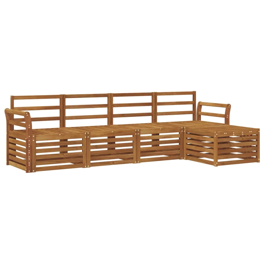 Set divani 5 pcs Naturale Legno di Acacia Massello 3374649